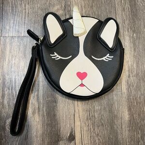 Betsey Johnson Luv Betsey Frenchie Unicorn Wristlet Pouch Collectible Whimsical